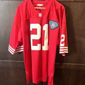 Deion Sanders 49ers NFL Jersey with Number 21. Throwback edition